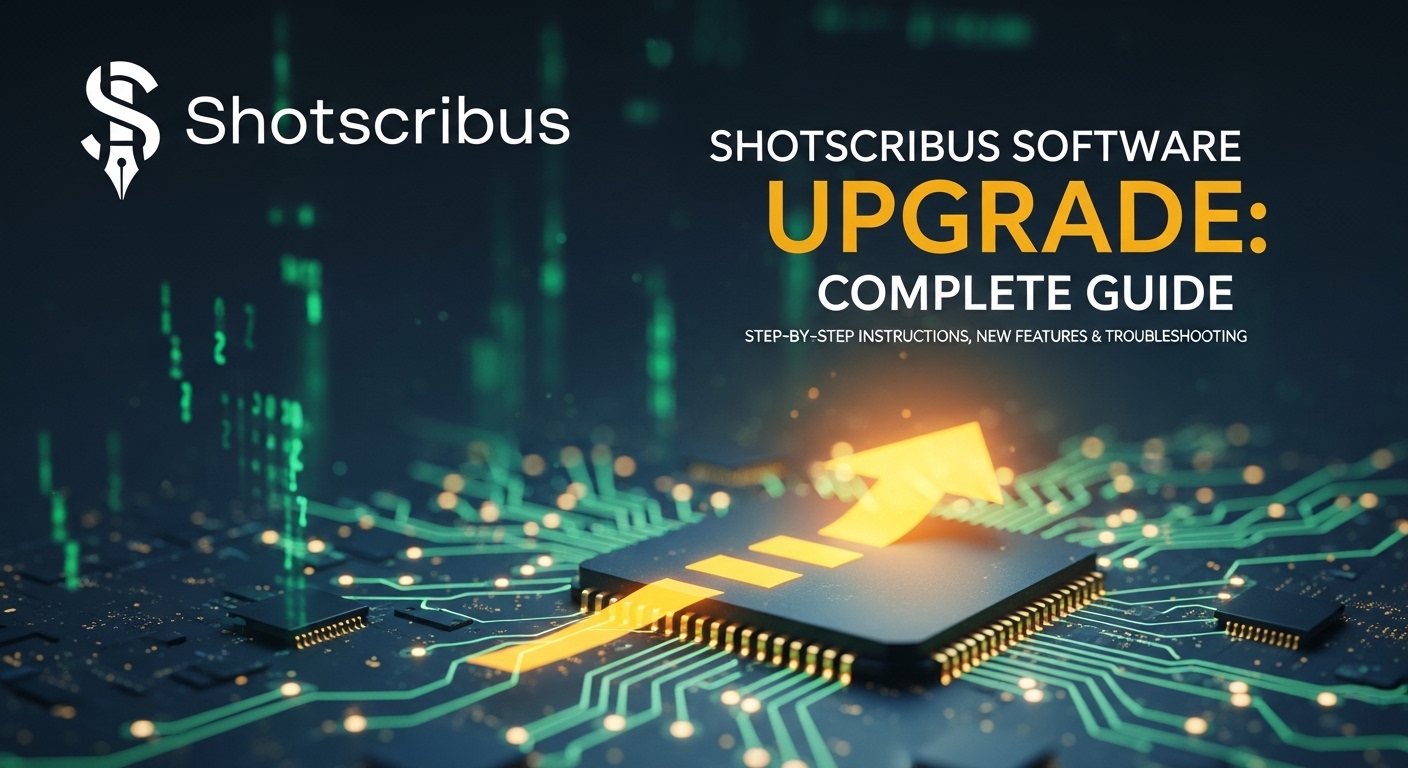 Software Upgrade Complete Picture Shotscribus Software Upgrade: Complete Guide